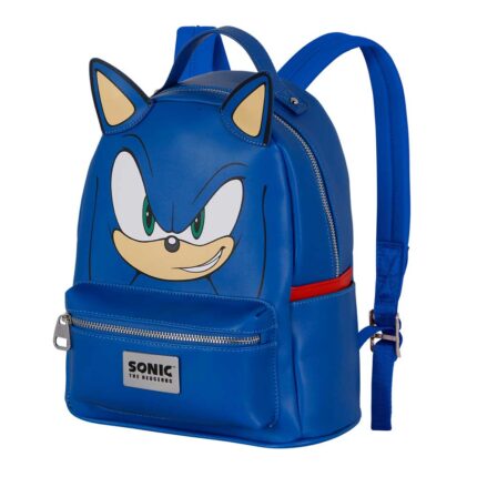 Sonic The Hedgehog - SEGA Face Mochila Heady, Azul