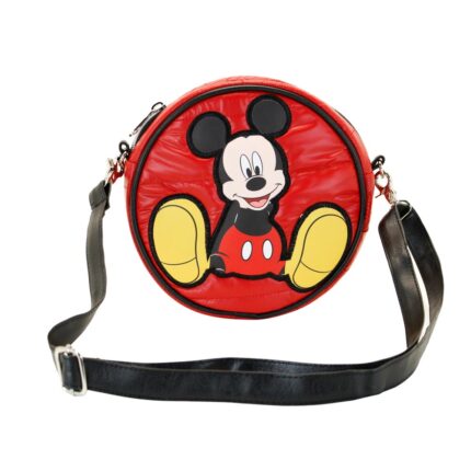 Disney Mickey Mouse Shoes Bolso Bandolera Redondo Padding, Rojo
