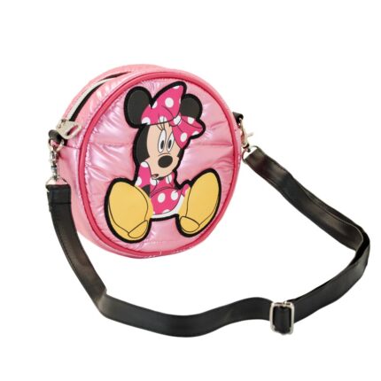 Disney Minnie Mouse Shoes Bolso Bandolera Redondo Padding, Rosa