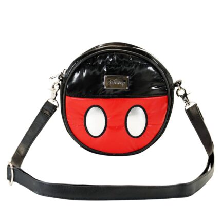 Disney Mickey Mouse Air Bolso Bandolera Redondo Padding, Negro