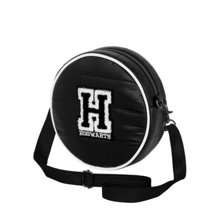 Harry Potter H Bolso Bandolera Redondo Padding, Negro
