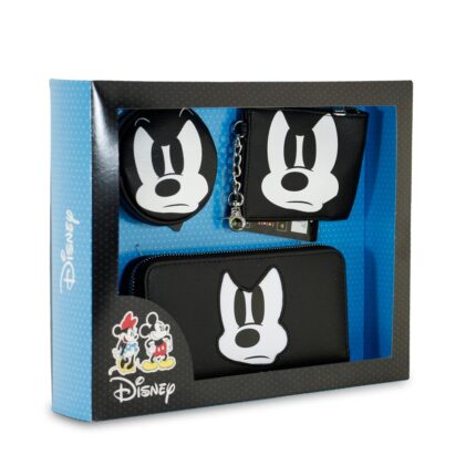 Disney Mickey Mouse Angry Pack con Billetero + Monederos, Negro
