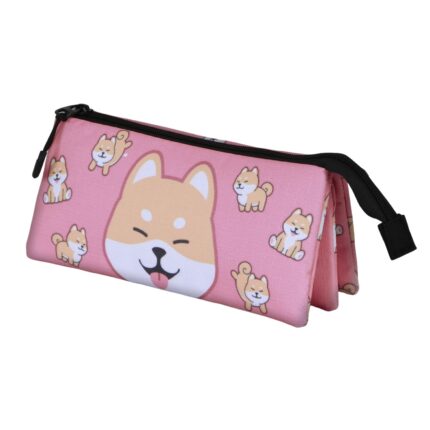 Oh My Pop Shiba Estuche Portatodo Triple, Multicolor