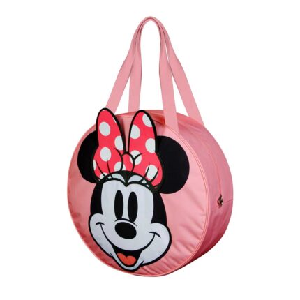 Disney Minnie Mouse Face Bolsa de Playa Jumbo, Multicolor