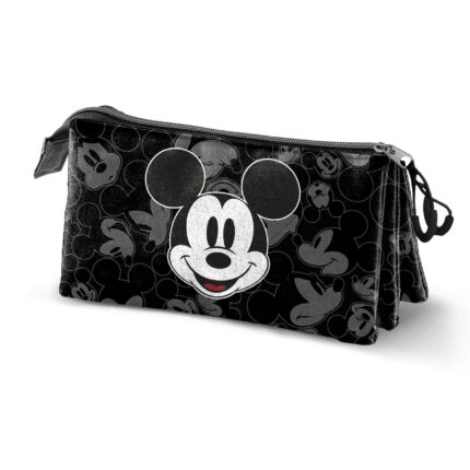 Disney Mickey Mouse Year Estuche Portatodo Triple, Negro