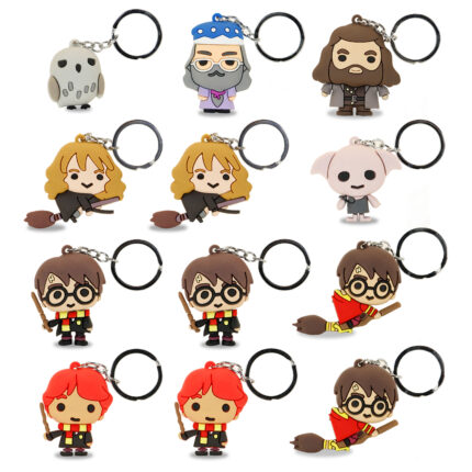 Harry Potter Surtido HP Conjunto de 12 Figuras de Vinilo Llavero, Multicolor